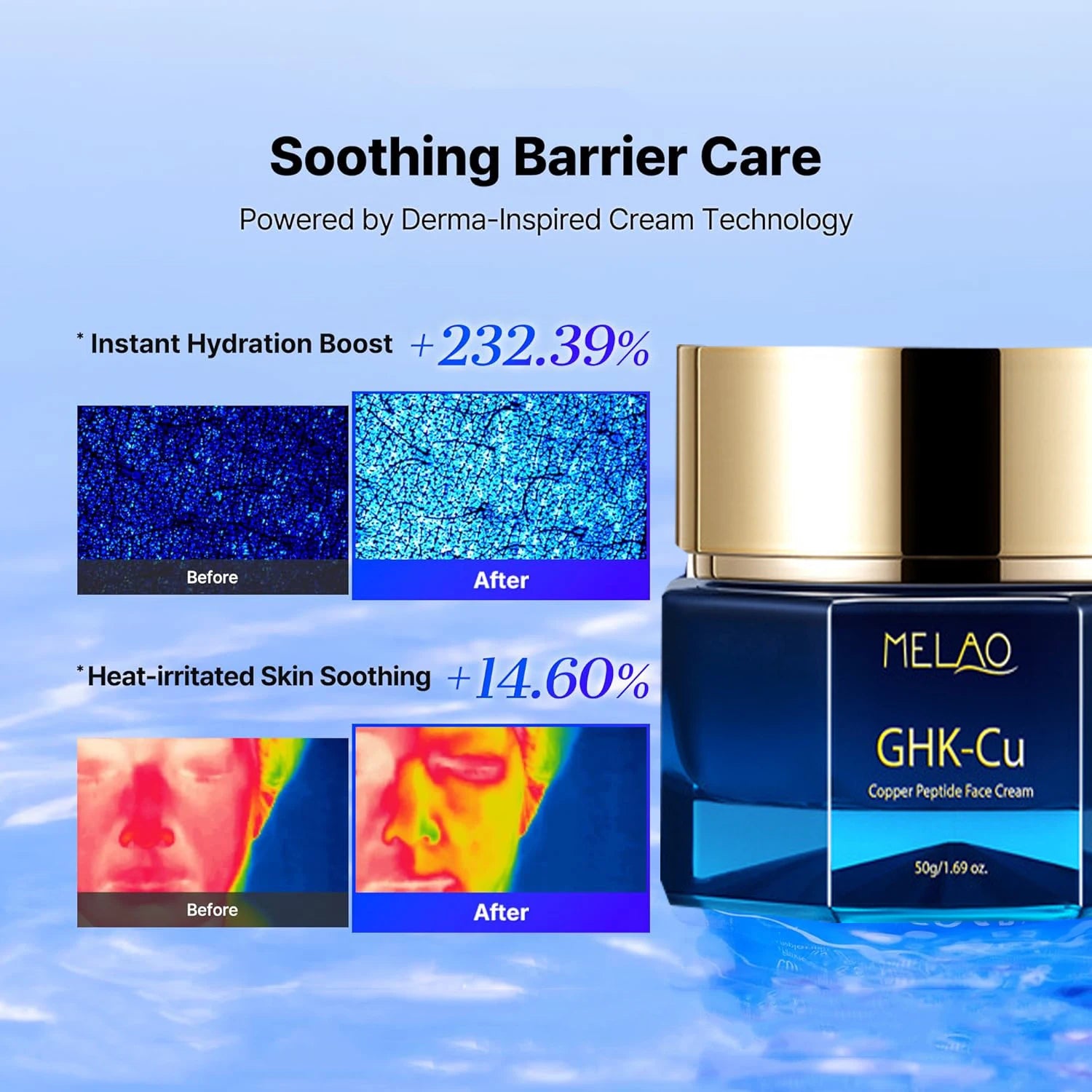 50g GHK-Cu Copper Peptide Face Cream And 30ml GHK-Cu Snap-8 Facial Serum Moisturizer for Plumping Hydration and Skin Elasticity Peaceful Pleasures Health and Wellness