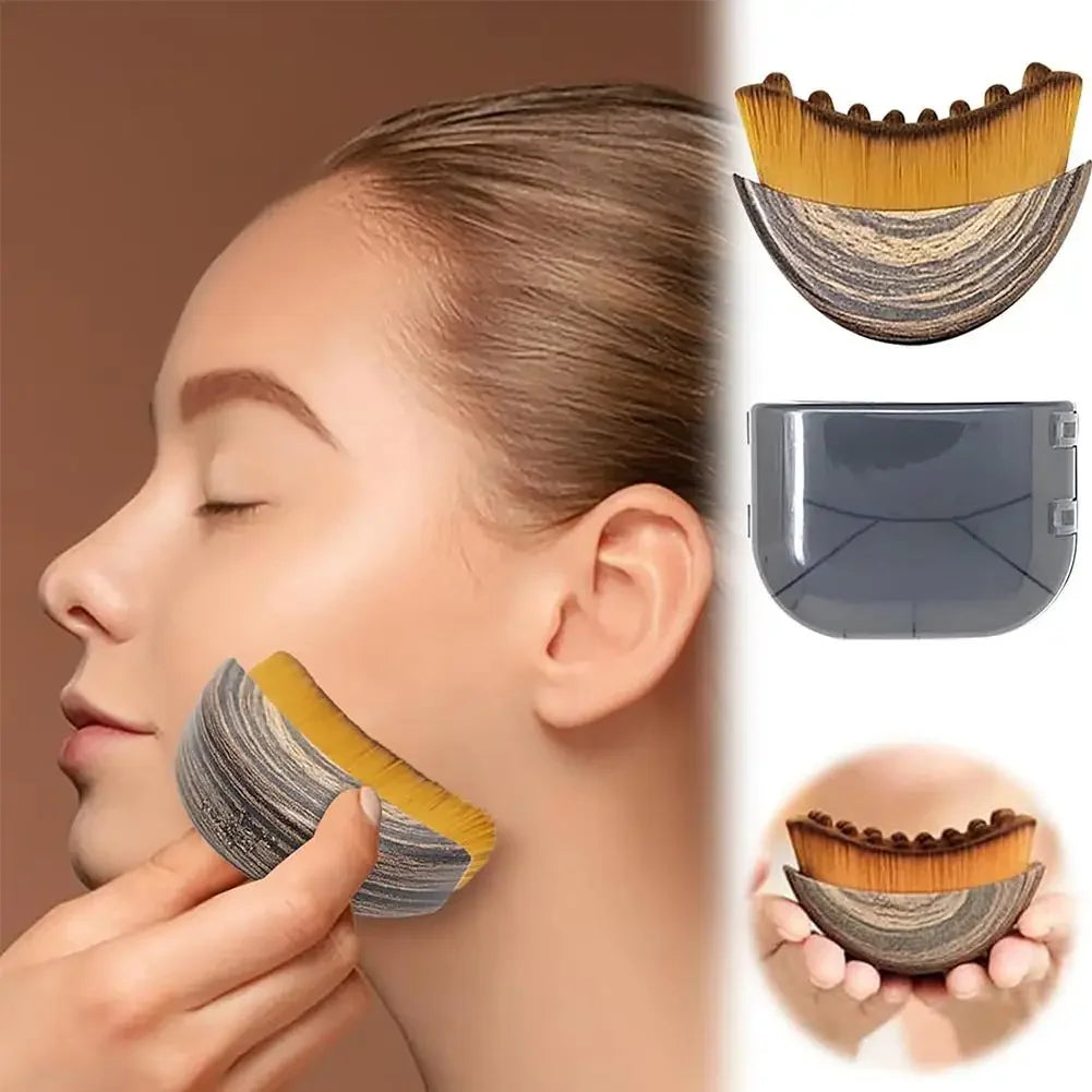 Lymphatic Contour Face Brush, Chin & Jawline Sculpting, Lymphatic Drainage Massager for Face, Dry Brush Massage Relieve Fatigue Peaceful Pleasures Health and Wellness