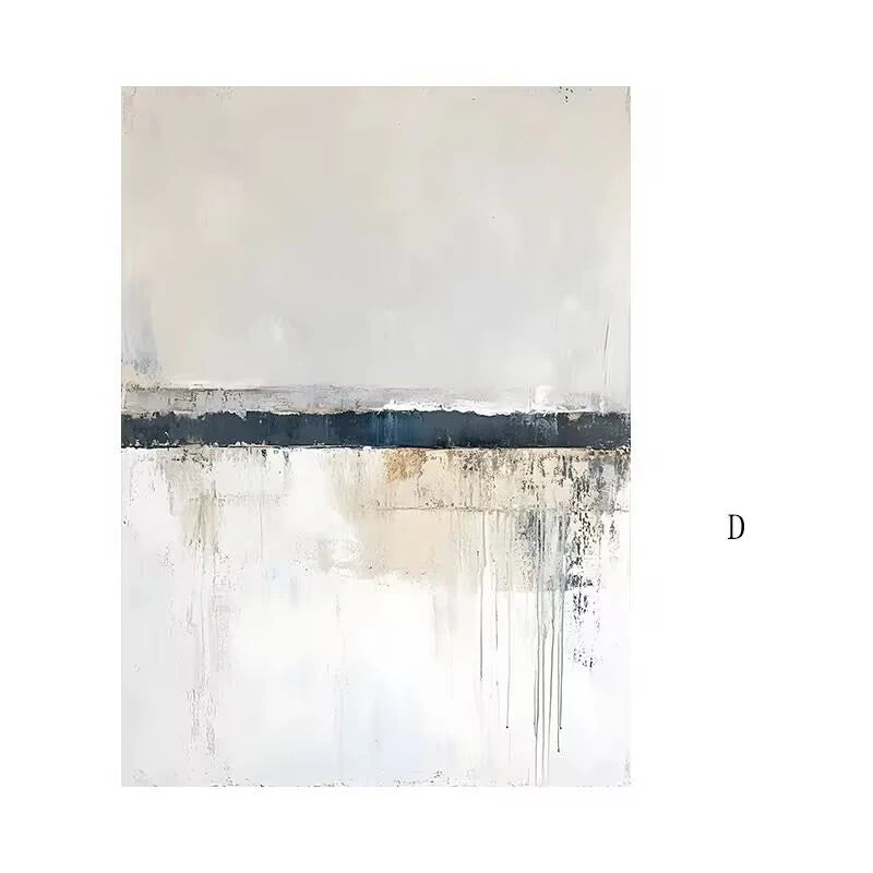 Abstract Hand Drawn Black White Gray Artistic Texture Hanging Painting,Modern Frameless Canvas Oil Painting,Hanging on Sofa Wall Peaceful Pleasures Health and Wellness No frame 2 50cmx75cm