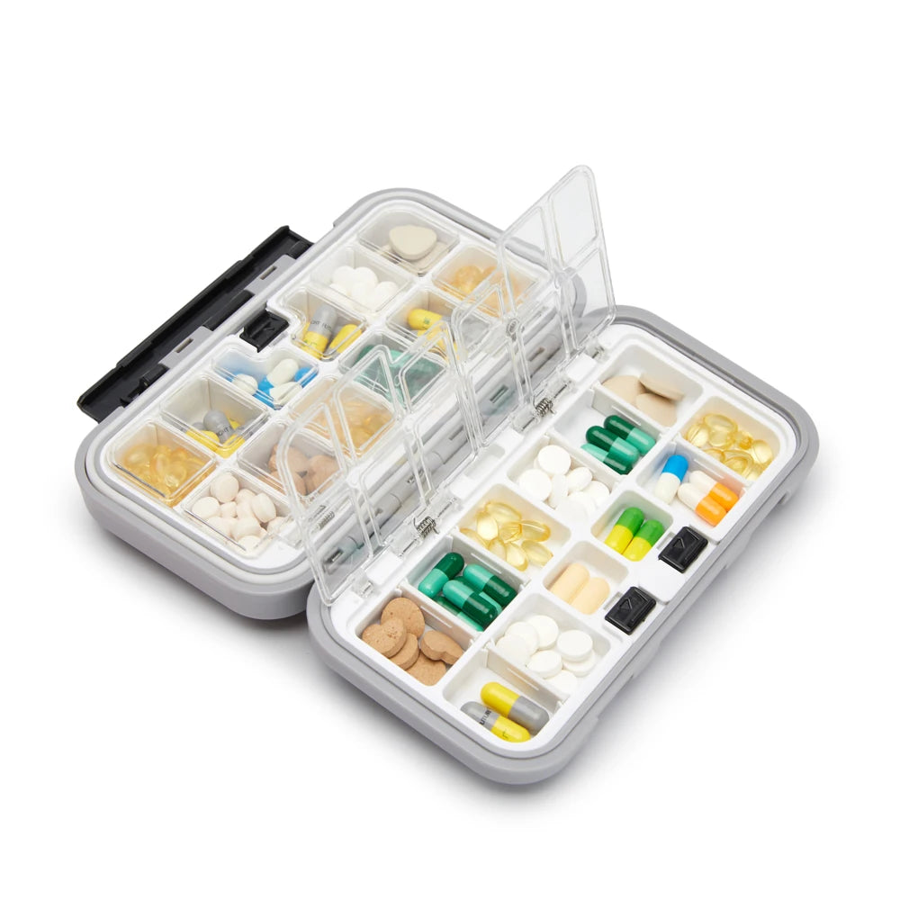 16 Grids Pills Box Weekly Pill Box Drug Boxes Travel Organizer Tablet Pillbox Pastillero Medicine Pillboxes Medicine Storage Peaceful Pleasures Health and Wellness