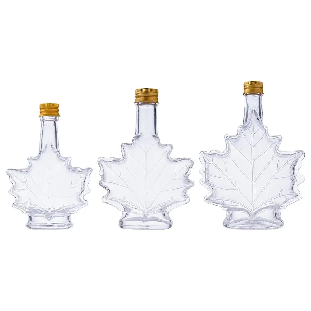 Mini Glass Whisky Leaf Shape Bottles for Liquor Peaceful Pleasures Health and Wellness