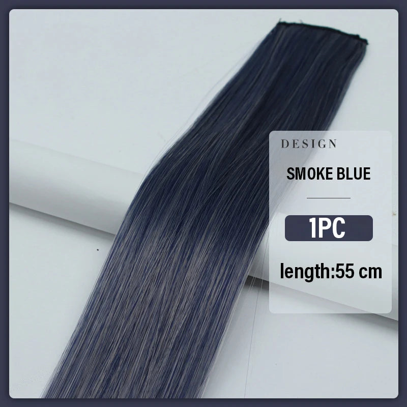 Colored Clip-In Hair Extensions | 55cm Synthetic Weft