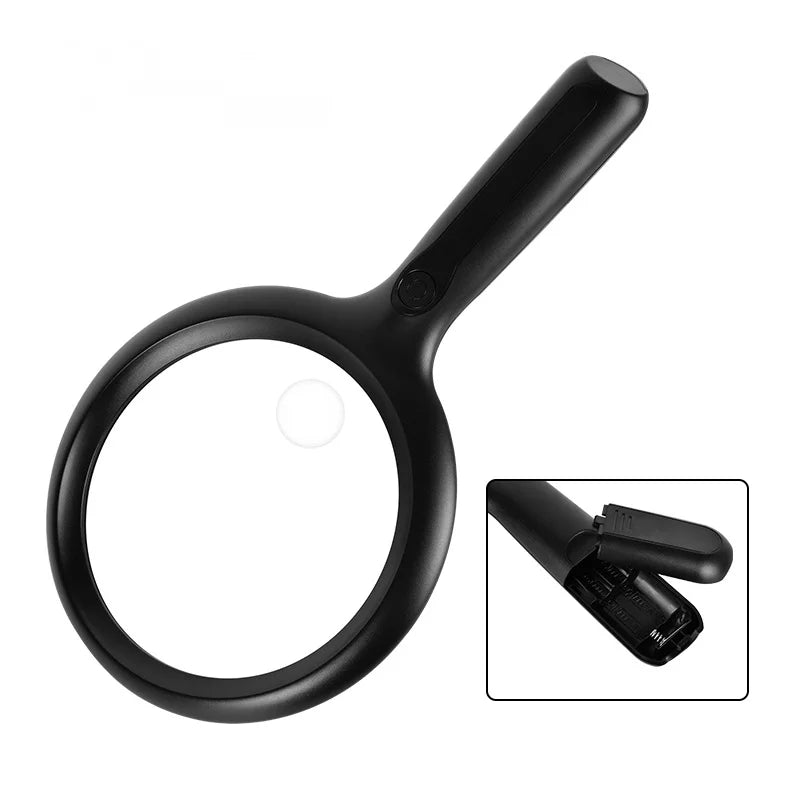 28X 56X 138Mm Magnifying Glass, 24Led Tri Color Light, Handheld Reading Book and Newspaper Peaceful Pleasures Health and Wellness
