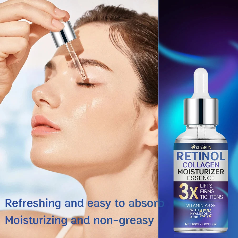 SUYARUN Retinol Collagen Anti-Aging Serum - Firming, Anti-Wrinkle, Hydrating, Elasticity Boost, 30ml for Women & Men. Peaceful Pleasures Health and Wellness