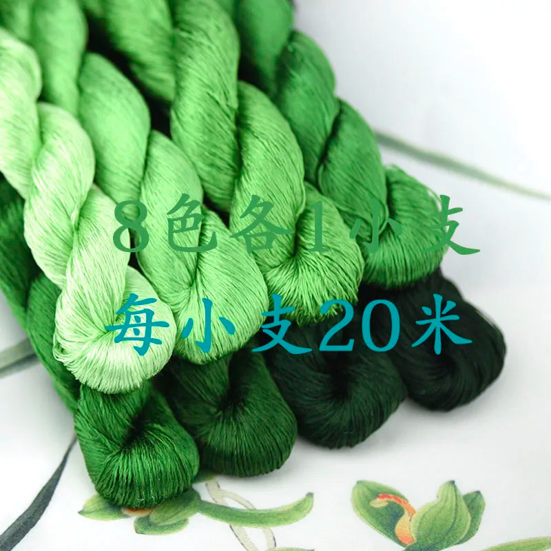 100% Silk Embroidery Thread Set – DIY Floral Hand Embroidery