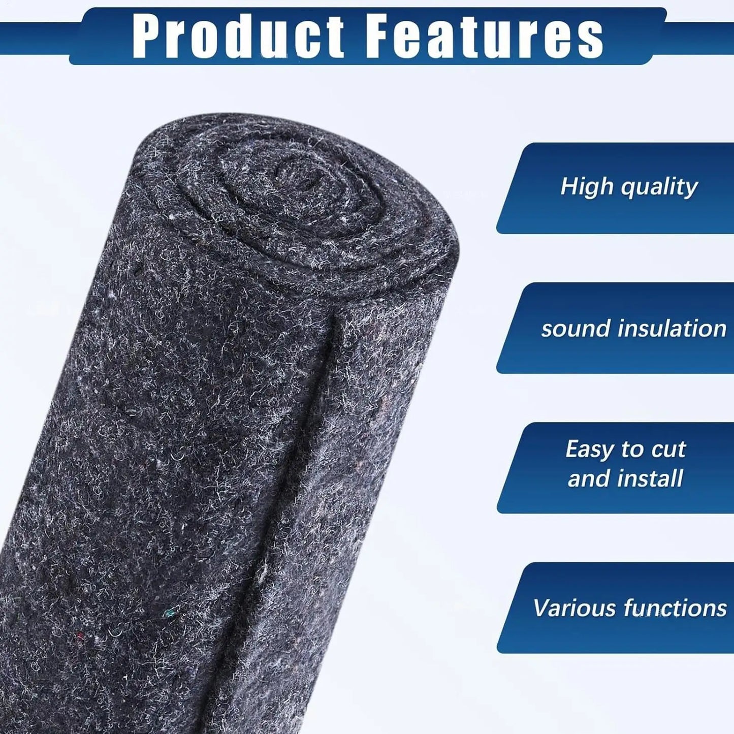 Sound Insulation Blanket Noise Blocking Cover Sheet Wall Insulation Blanket For Attic Roof Wall Shed Barn Pipe Oven Appliance Peaceful Pleasures Health and Wellness