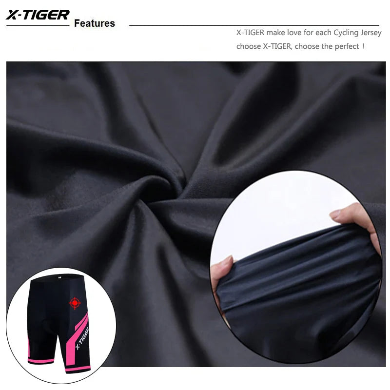 X-TIGER Women's 3D Gel Padded Cycling Shorts – MTB & Road Bike