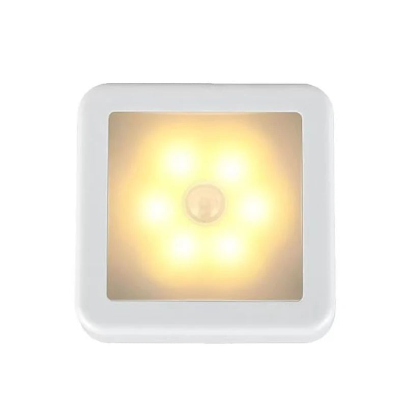 Motion Sensor LED Night Light – Battery Operated, Baby & Hallway Motion Sensor Night Light Peaceful Pleasures Health and Wellness Warm Light