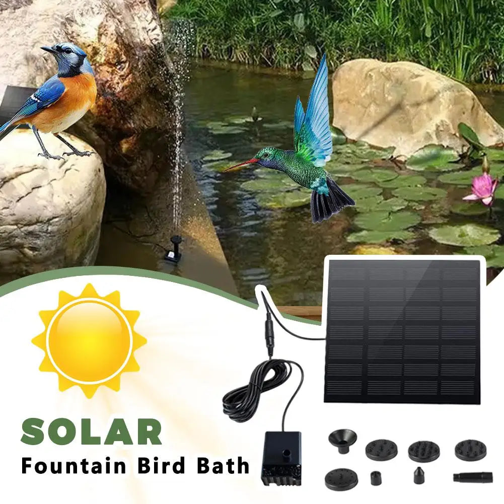 Floating Solar Water Fountain for Bird Bath, Outdoor Garden Courtyard Pond Decorative Floating Fountain Water Feature Peaceful Pleasures Health and Wellness
