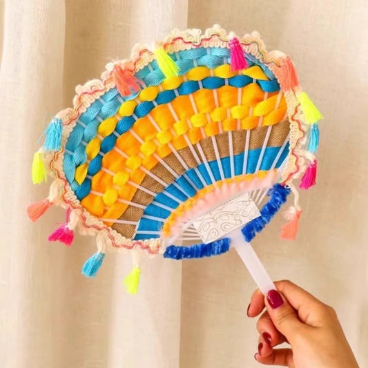 DIY Uchiwa Hand Fan Framework | White Plastic Craft Kit DIY Fan Craft Kit Peaceful Pleasures Health and Wellness