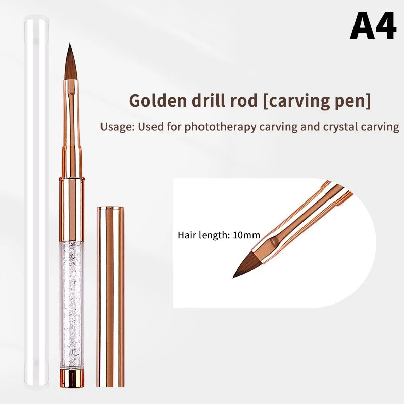 1 PCS Nail Brush For Manicure Art Brush Nail Salon Brush Gadgets Nail Supplies For Professionals Peaceful Pleasures Health and Wellness A4