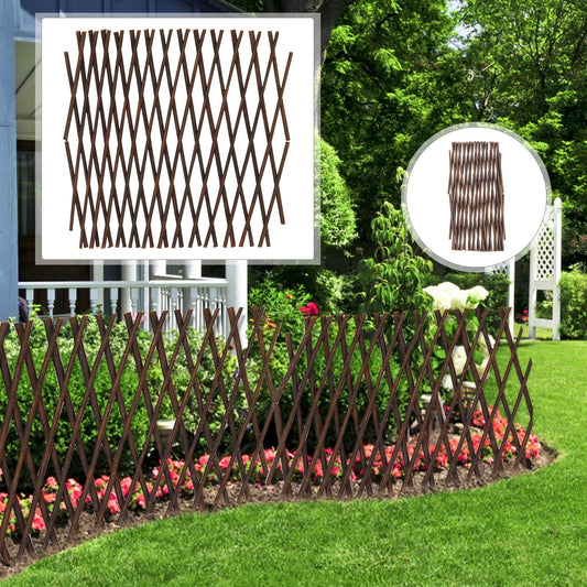 Expandable Wood Lattice Trellis Fence for Climbing Plants Garden Trellis Fence Peaceful Pleasures Health and Wellness
