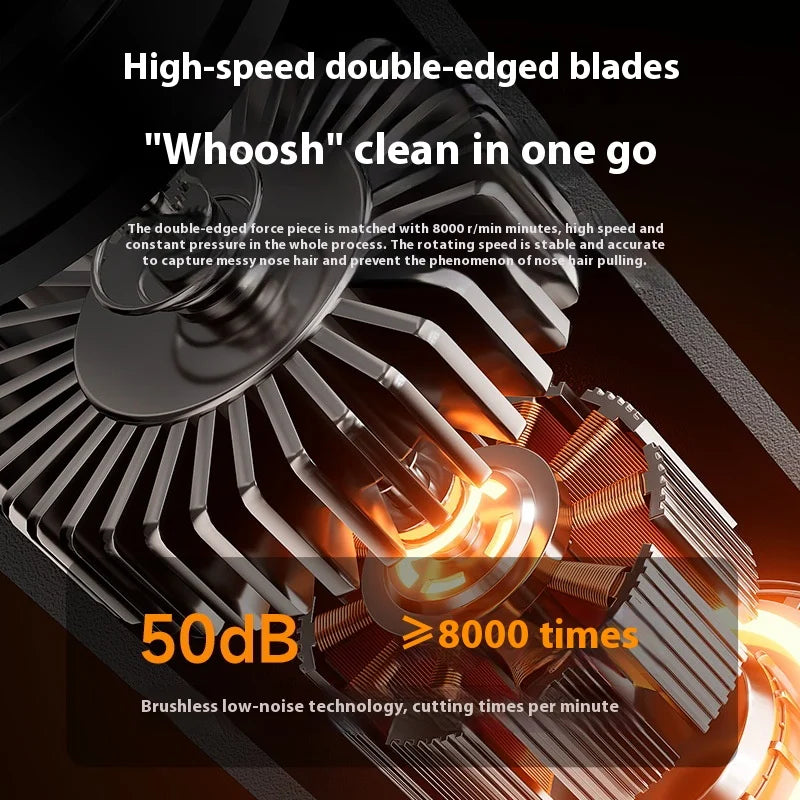 Rechargeable Electric Nose Hair Trimmer Hair Trimmer Nose Hair Remover Scissors Cleaning Tool Men's Shaving Knife Peaceful Pleasures Health and Wellness