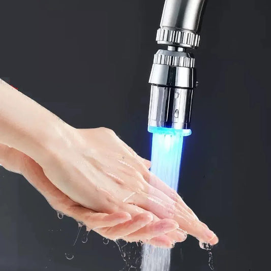 3-Color LED Faucet Aerator – Auto Color-Changing Glow Tap Nozzle LED Faucet Aerator Oasis Select Default Title