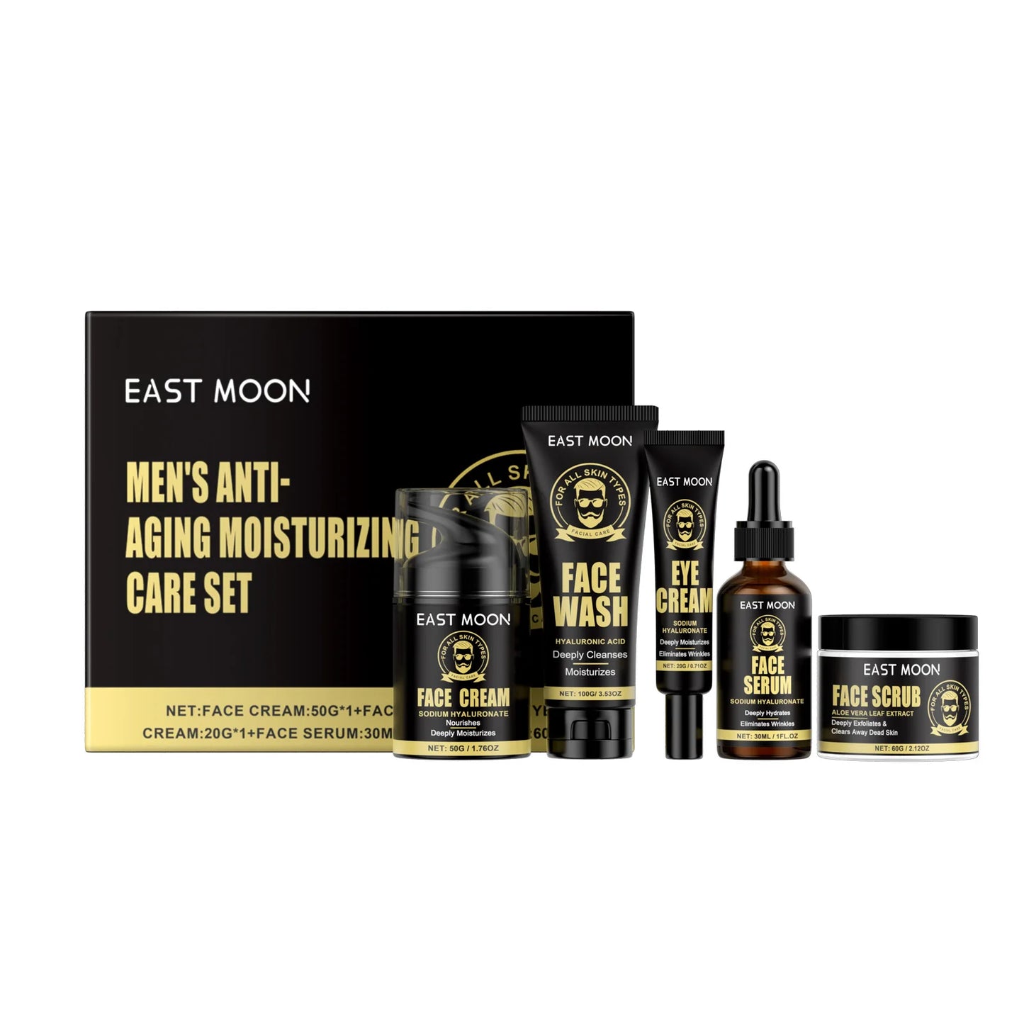 Men's Facial Care Set Holiday Gift Birthday Present for Dad or Husband Christmas Gift Winter Set Skin Care Peaceful Pleasures Health and Wellness 1 set