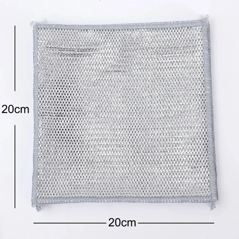 Silver Wire No-Scratch Oil-Resistant Kitchen Cleaning Cloths