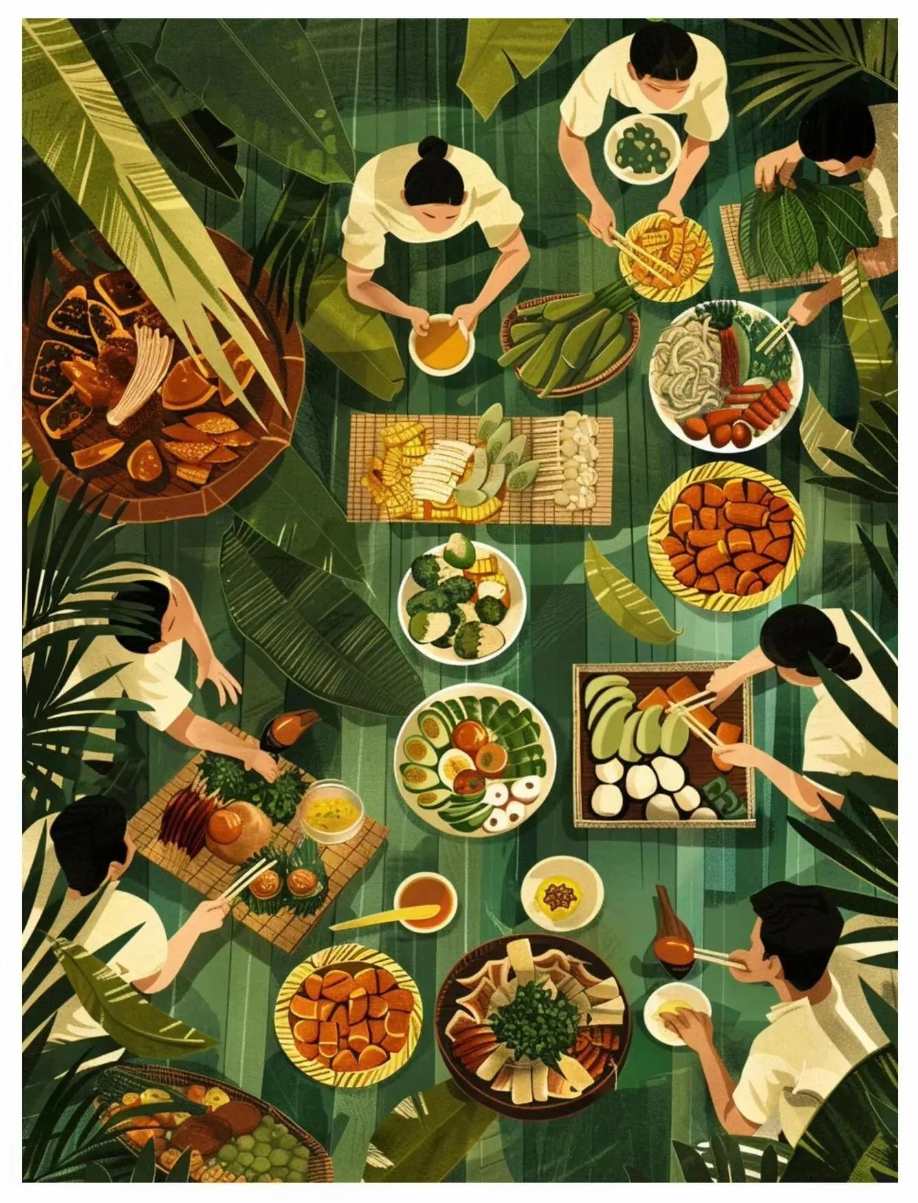 Philippines Street Food Canvas Wall Art | Unframed Poster