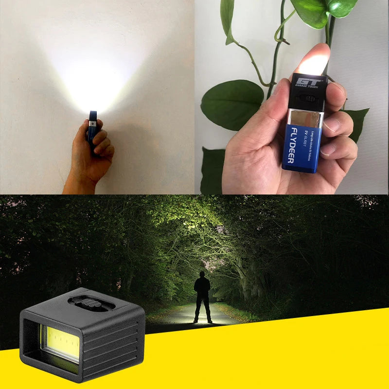 Mini COB LED Key Light | 9V Battery Powered Pocket Work Light