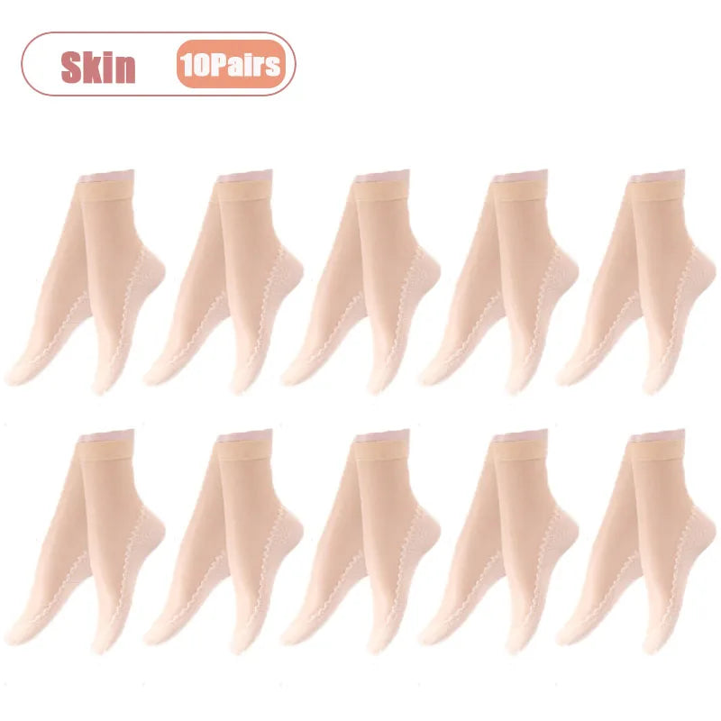 Women's Ultra-Thin Invisible No-Show Ankle Socks | 10-100 Pack