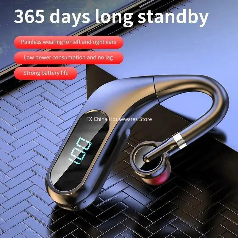 KJ10 Bluetooth Headphones with Real-time Digital Display - HD Sound Quality, Durable Endurance, Painless Sports Headphones Peaceful Pleasures Health and Wellness