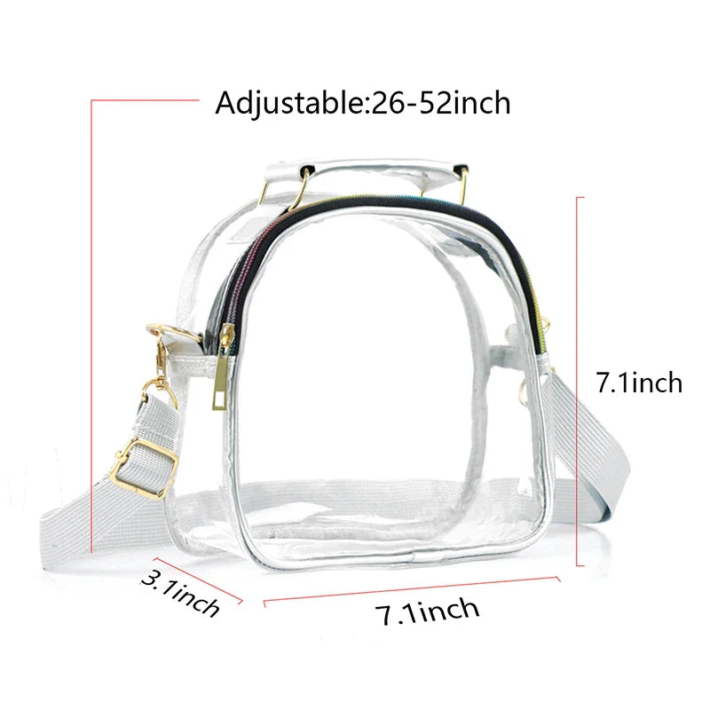 Women's Clear Transparent PVC Crossbody Shoulder Bag