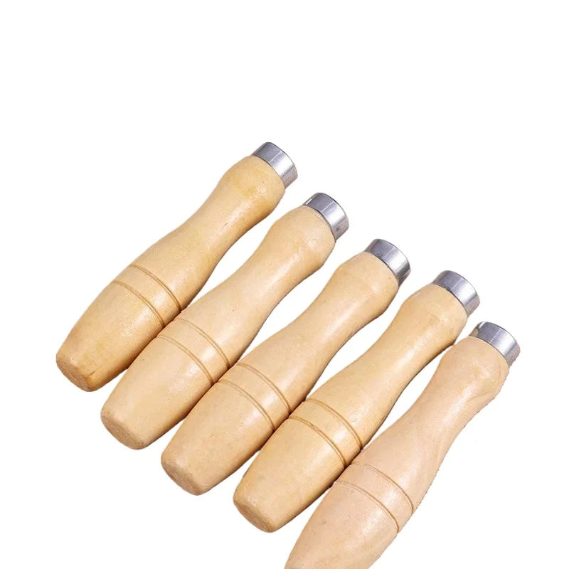 5Pcs Replacement Handle for Wooden File Handle Strong Metal Ring Suitable for Woodworking File Screwdriver 9cm Peaceful Pleasures Health and Wellness 5pcs