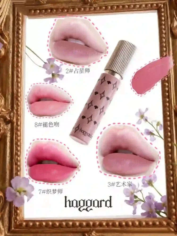 haggard Emo Monster Series Lip Powder Cream Non-Stick Cup Ultra High Color Matte Nude Soft Shimmer Lipstick Makeup Cosmetics Peaceful Pleasures Health and Wellness