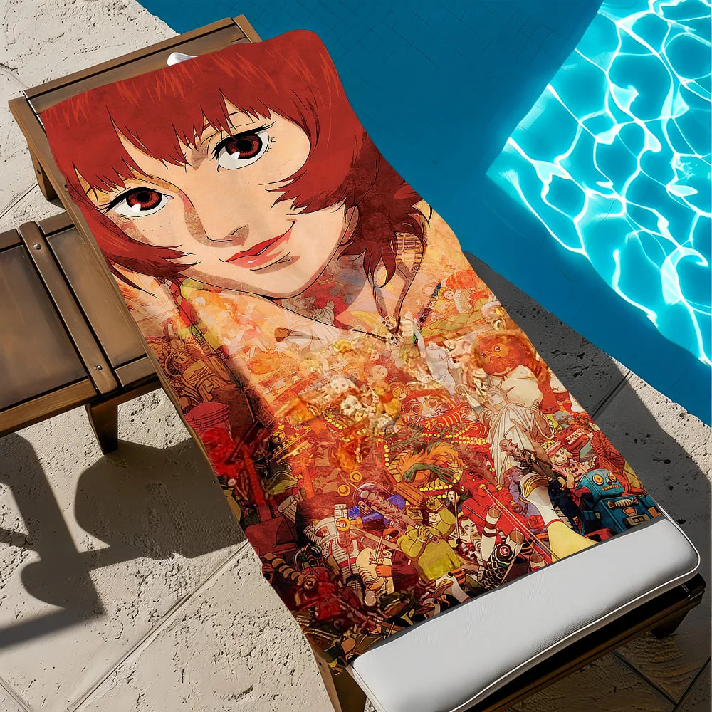 Anime Paprika Quick-Dry Beach Towel | Soft Pool & Travel Towel Quick-Dry Beach Towel Peaceful Pleasures Health and Wellness z6 STJ80x160CM