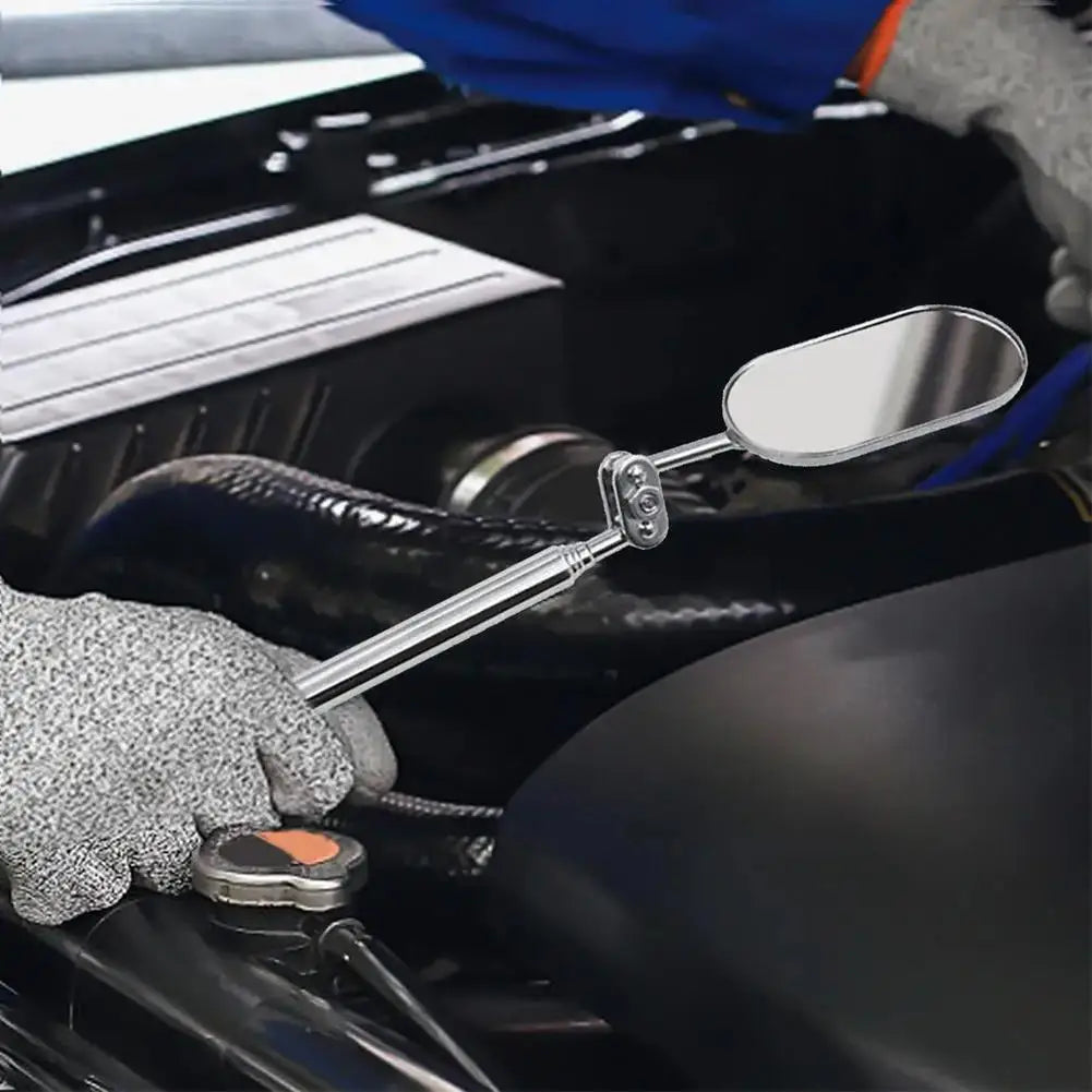360° Rotating Inspection Mirror | Telescopic Stainless Steel Tool
