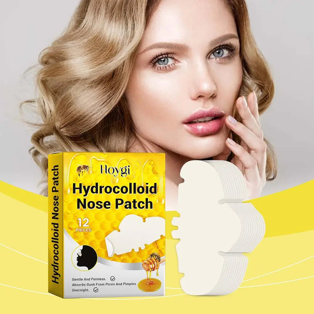 12Pcs/24Pcs Hydrocolloid Nose Patches Absorbing Cover Hydrocolloid Patches For Nose Blackheads Pimples Removal Pores Peaceful Pleasures Health and Wellness