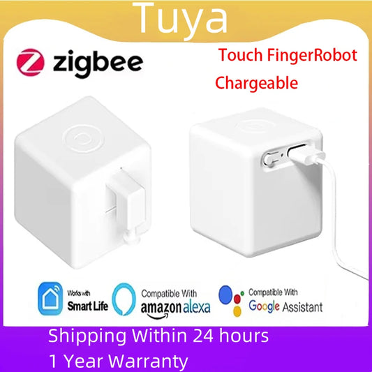 Tuya Smart Touch Finger Robot ZigBee 3.0 Chargeable Switch Button Pusher Bot Remote Control App Support Alexa Google Home Alice Peaceful Pleasures Health and Wellness