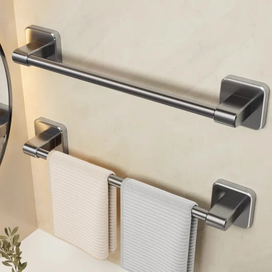 Hot Bathroom Hand Towel Rack Towel Holder Wall Mount No Drill Mount 30/40/50cm Towel Bar Plastic ABS Single Bar 2 Tier Apartment Peaceful Pleasures Health and Wellness