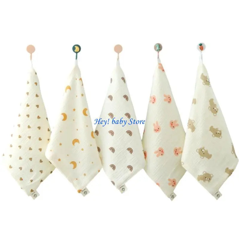 4-Layer Baby Square Face Towel | Soft Cotton 27x27cm Infant