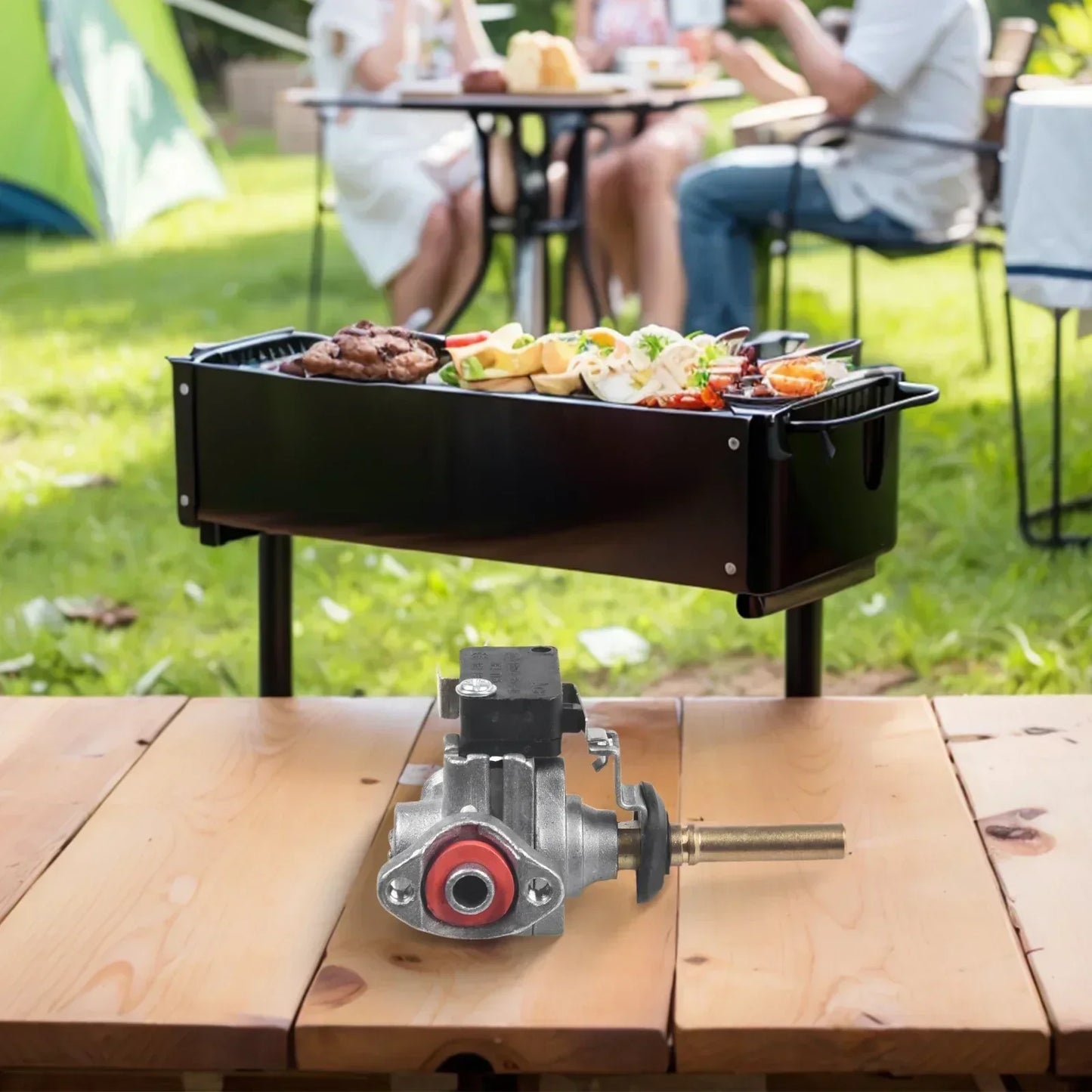 SABAF Gas Stove Safety Valve with Pressure Reducer | Copper