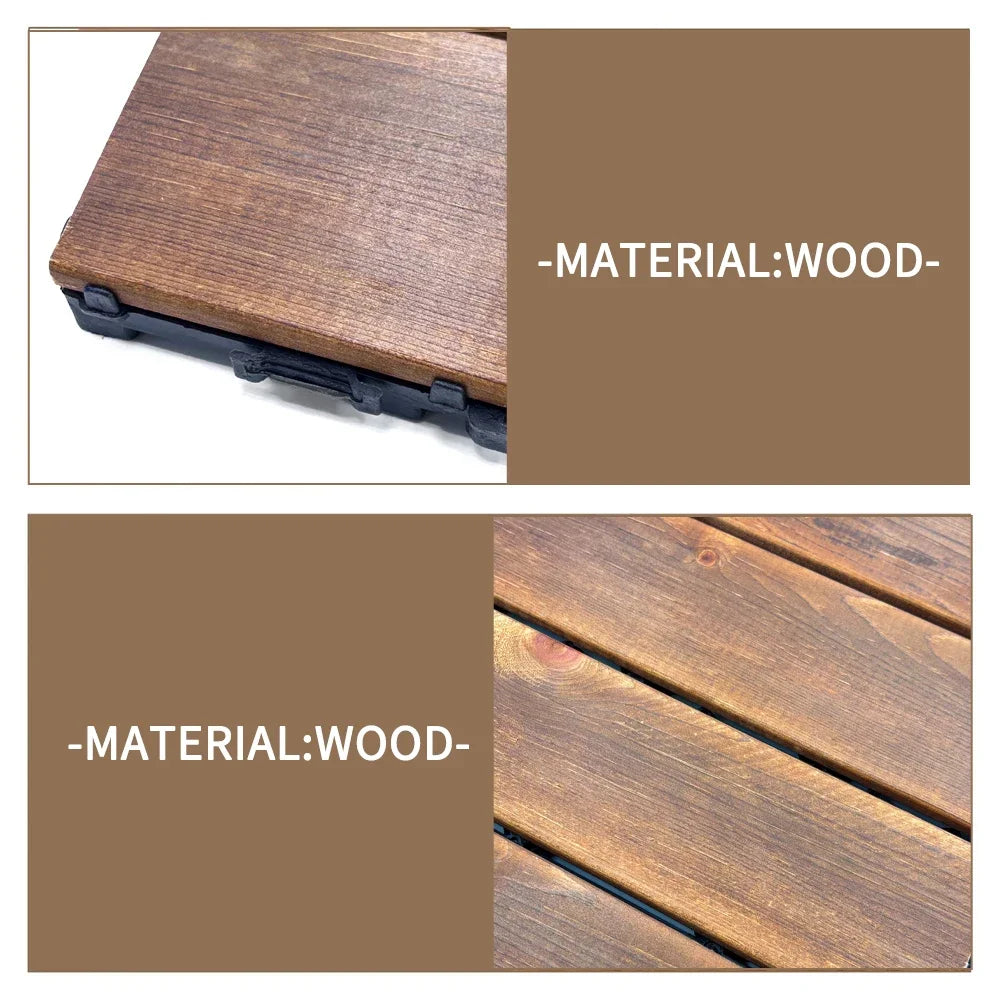 30PCS Outdoor Ground Decoration Of Household Splicing Solid Wood Flooring, Terrace, Courtyard, Balcony Renovation Peaceful Pleasures Health and Wellness