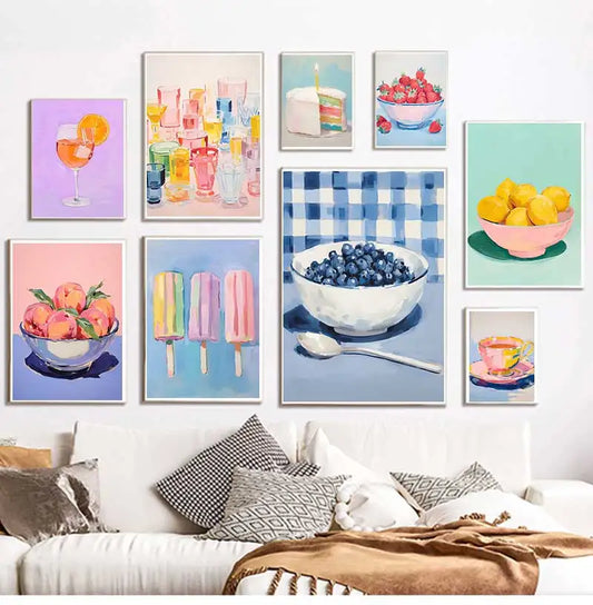 Popsicle Canvas Wall Art Print | Kitchen & Dining Room Decor Canvas Wall Art Peaceful Pleasures Health and Wellness