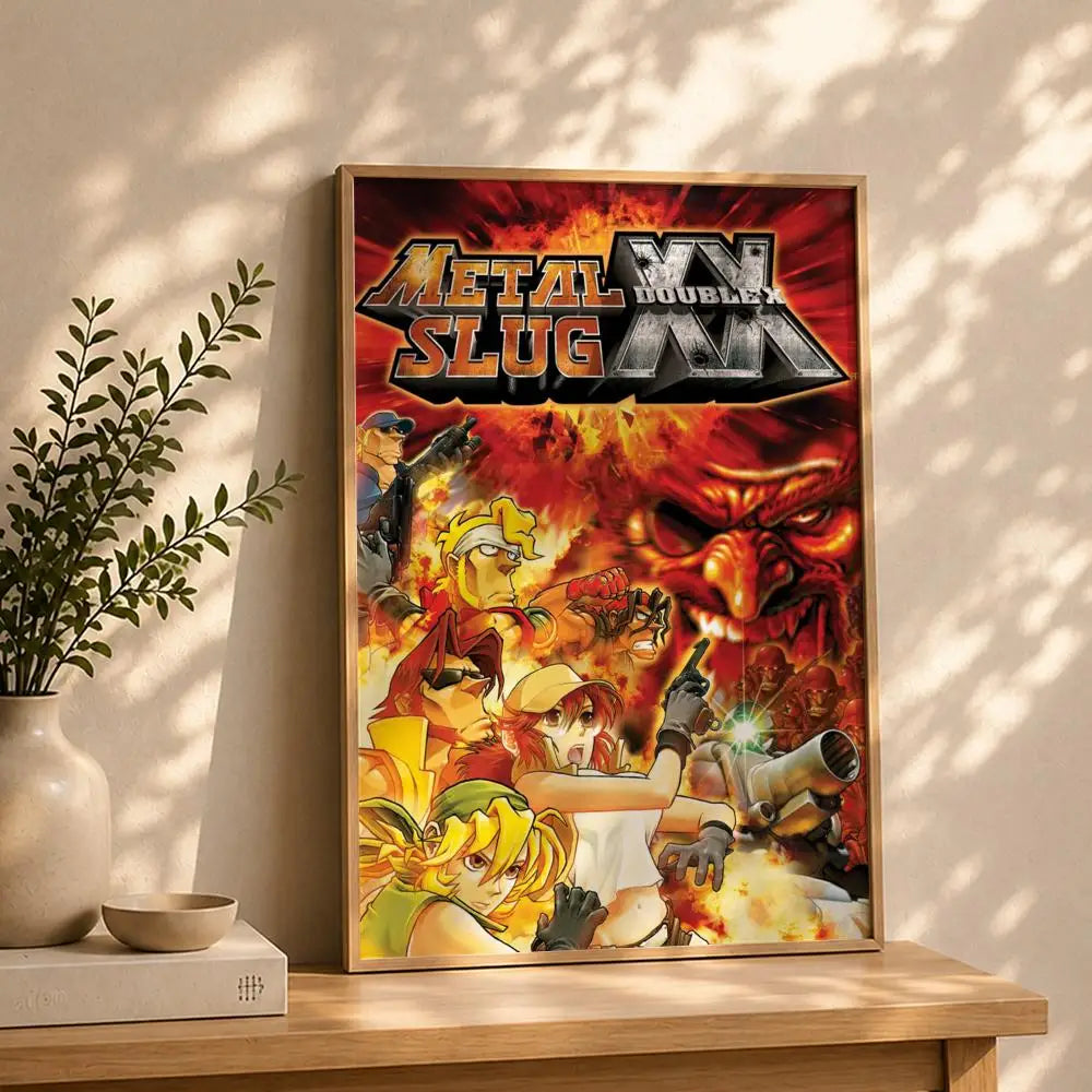 Game M-Metal SlugS Poster HD Self Adhesive Waterproof Wall Art Ideal for Home Office Dorm Bedroom Great Gift Peaceful Pleasures Health and Wellness