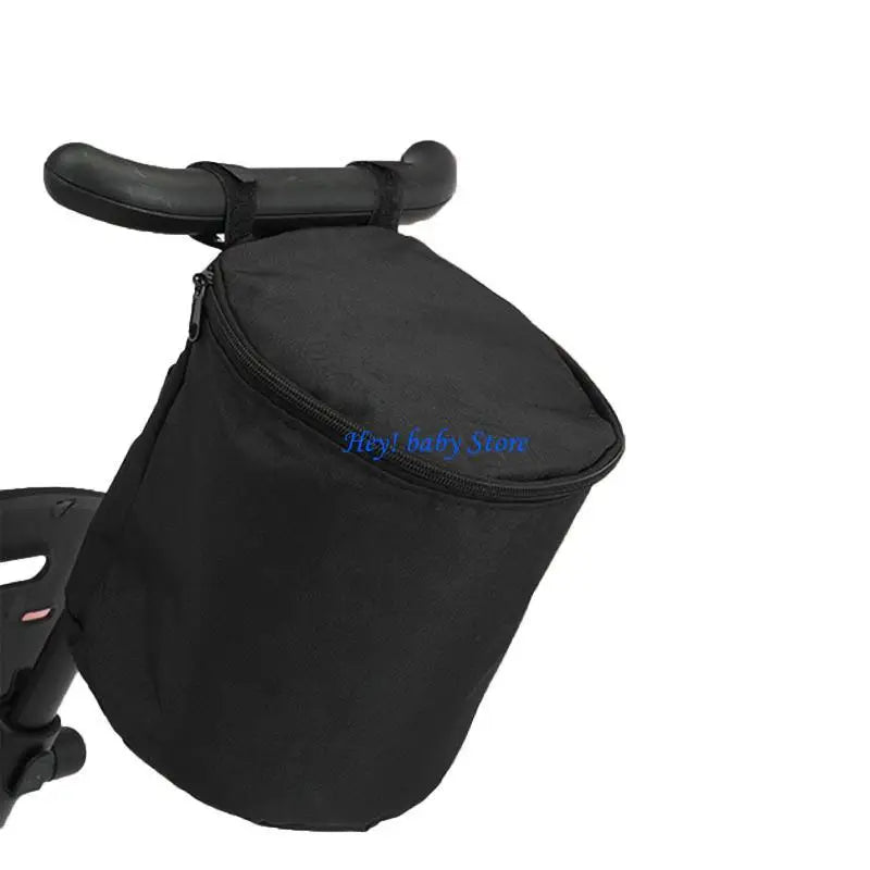 Baby Stroller Hanging Bag – Zipper Lid, Bottle & Diaper Storage