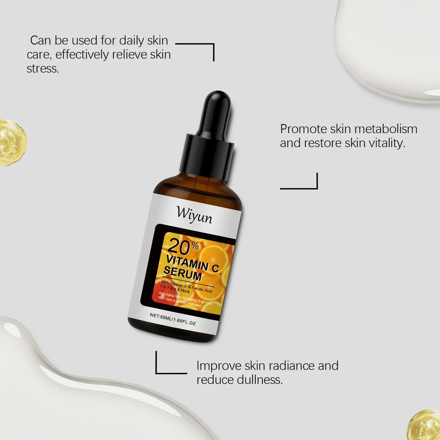 WIYUN Vitamin C Face Serum – Brighten, Firm & Hydrate