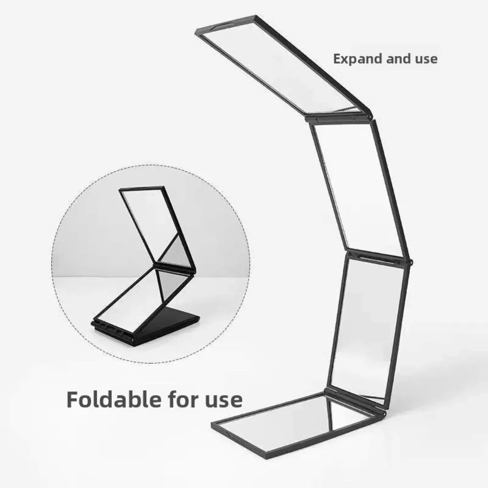 360° 4-Way Folding Mirror – Back Head & Travel Makeup Mirror