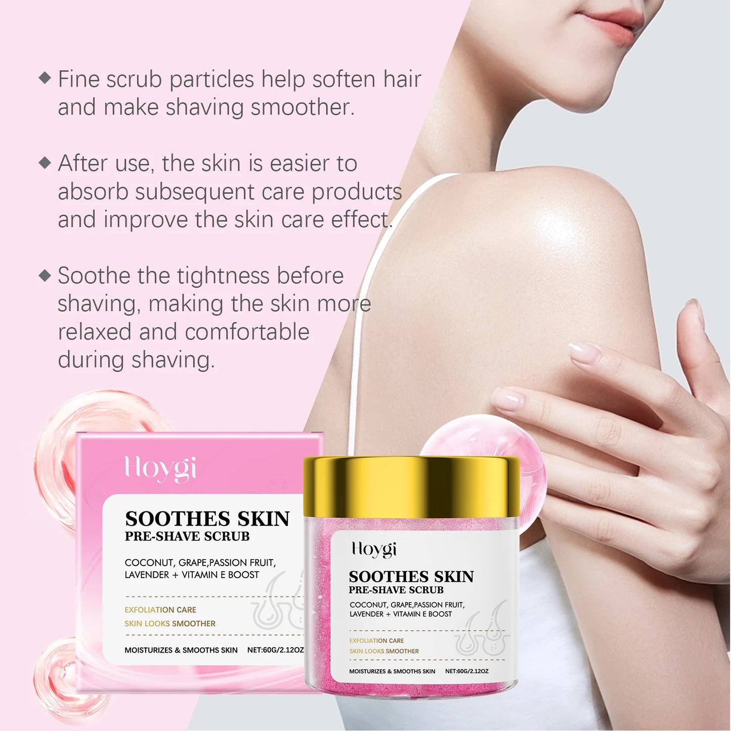 Pre-Shave Exfoliating Scrub – Smooth Skin Face & Body