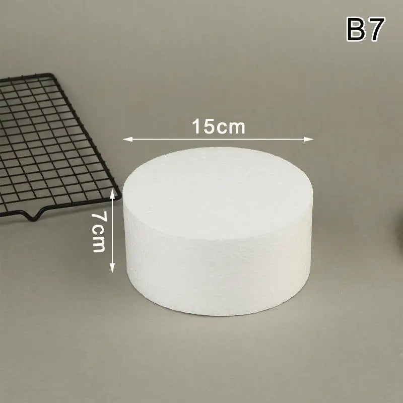 4/6/8/10 Inch Cake Foam Mould PS Foam Flower Decor Cake Dummy Practice Sugarcraft Model DIY Decorations Peaceful Pleasures Health and Wellness B 15x7cm