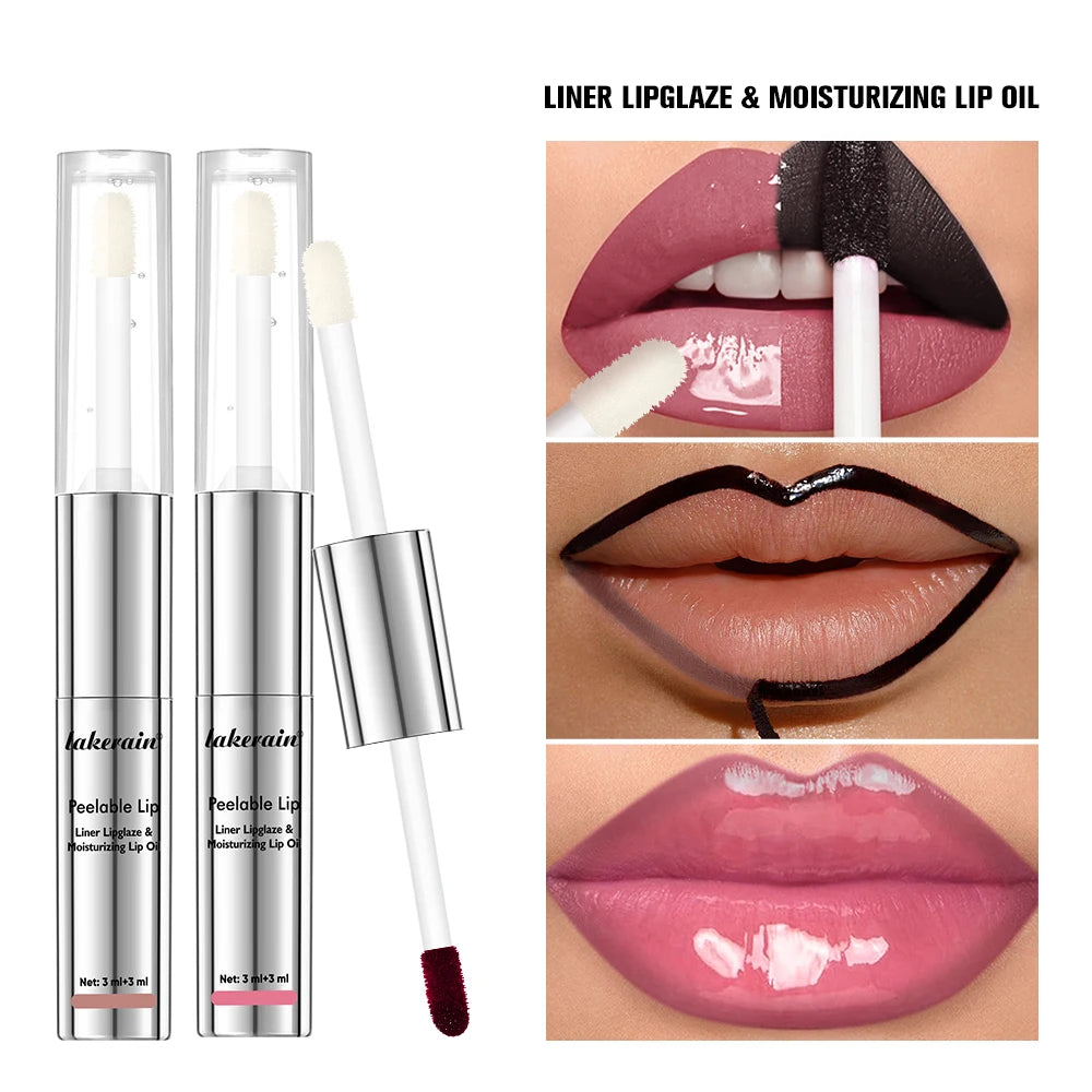 Double Head Waterproof Lip Liner And Lip Gloss Lip Stain Long Wear Matte Nourishing Ingredients Smudge Proof Cosmetics Peaceful Pleasures Health and Wellness