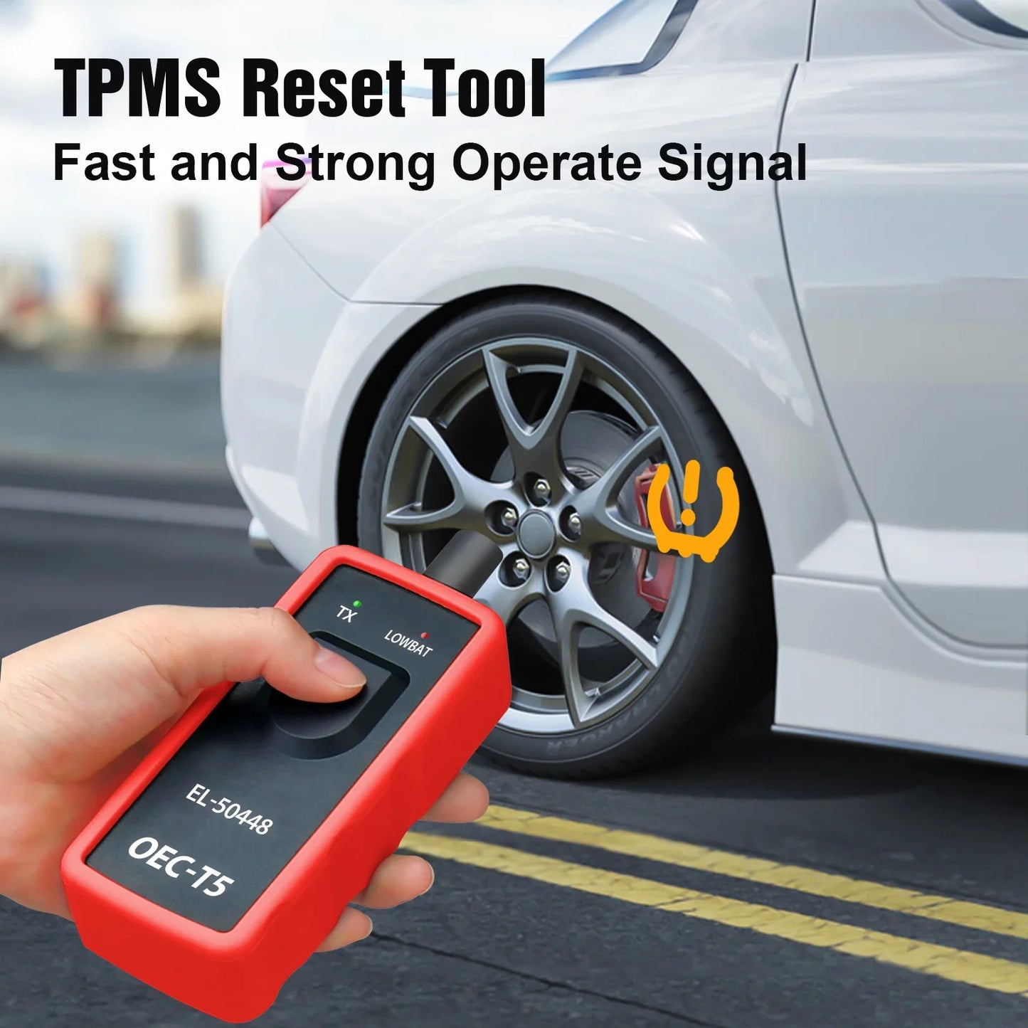 Tire Pressure Resetter El-50448Tpms Is Suitable for Universal Vehicle Models Peaceful Pleasures Health and Wellness Red