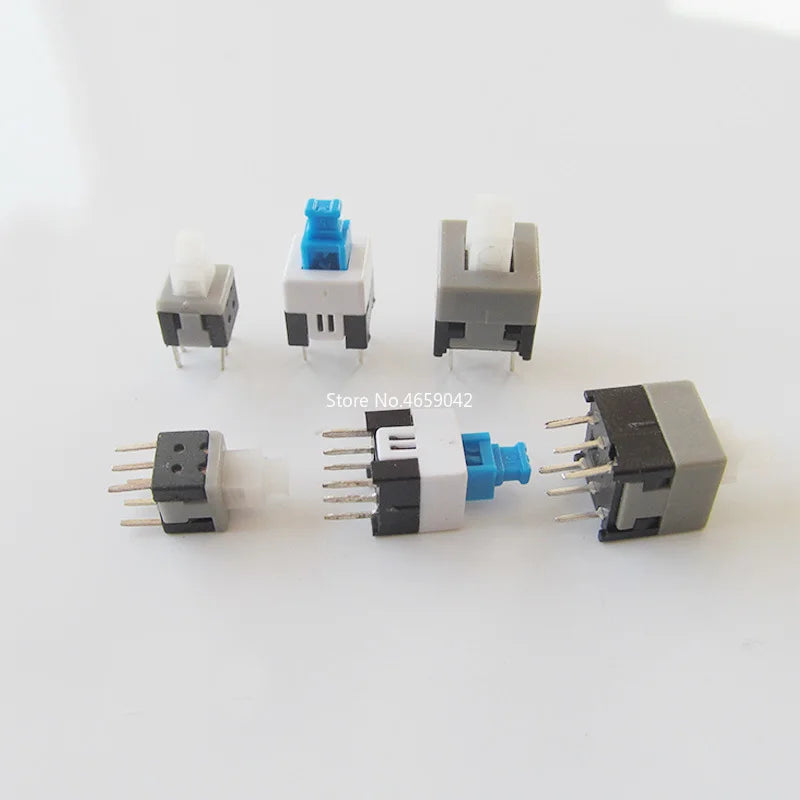 10PCS/LOT 5.8x5.8 7x7 8x8 8.5x8.5mm Self Locking / UNlock Push Tactile Power Micro Switch 6 Pin Button Switches Peaceful Pleasures Health and Wellness