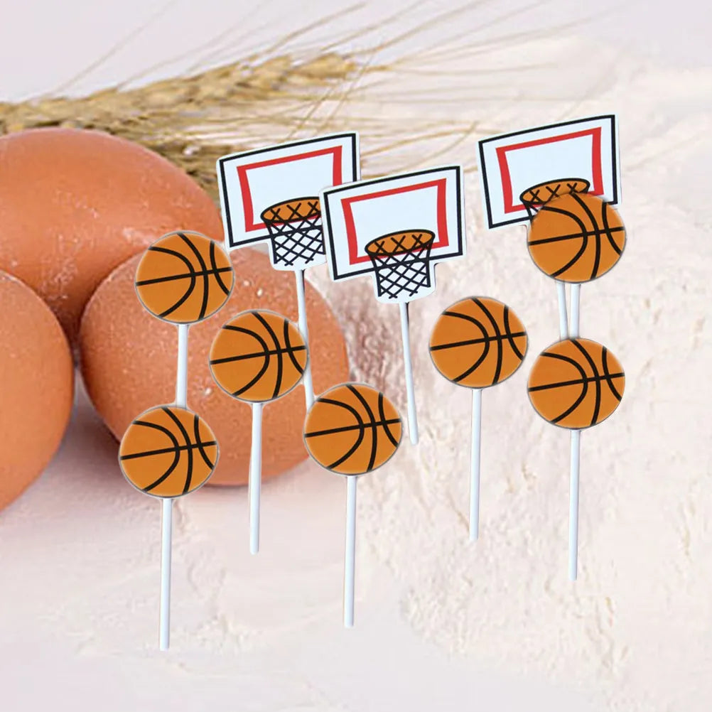 Basketball Birthday Party Cake Decor Picks Toppers for Cupcake Decoration Peaceful Pleasures Health and Wellness