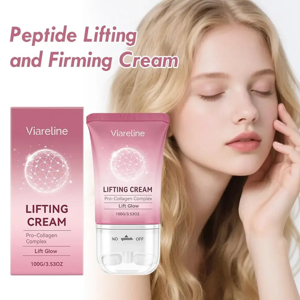 Pro-Collagen Firming Neck Cream With Massage Roller, Lifting, Reduces Fine Lines, Neck Skin Tightening, Anti-Aging, Necks Care Peaceful Pleasures Health and Wellness