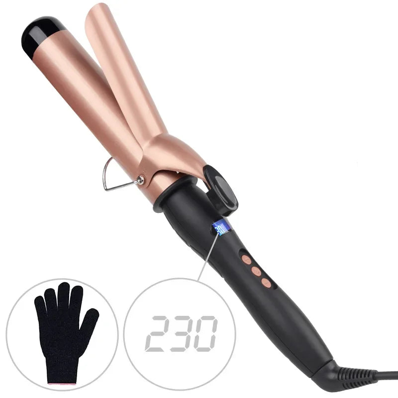 25mm Clip Hair Curler with LED & Temperature Control