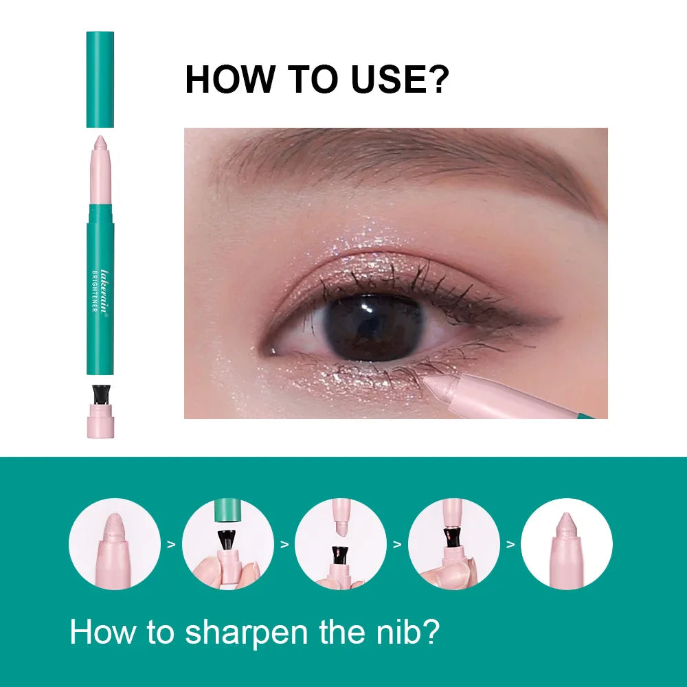 Pearlescent Glitter Eyeliner Pencil – 26 Shades, Waterproof
