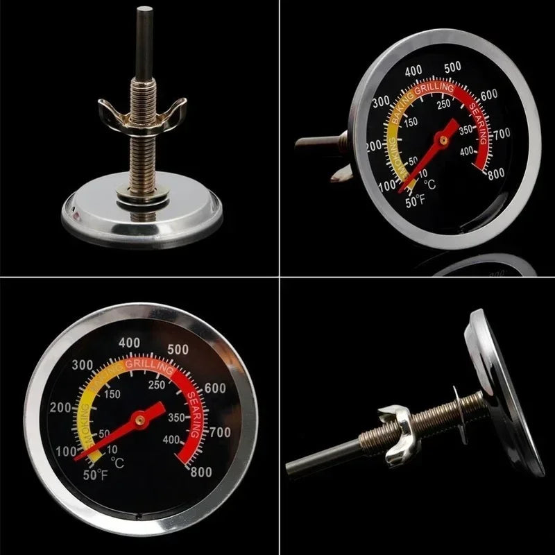 Metal Barbecue Stove Thermometer Stainless Steel Heat-resistant